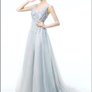 Light blue prom dress